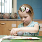 Girl doing art